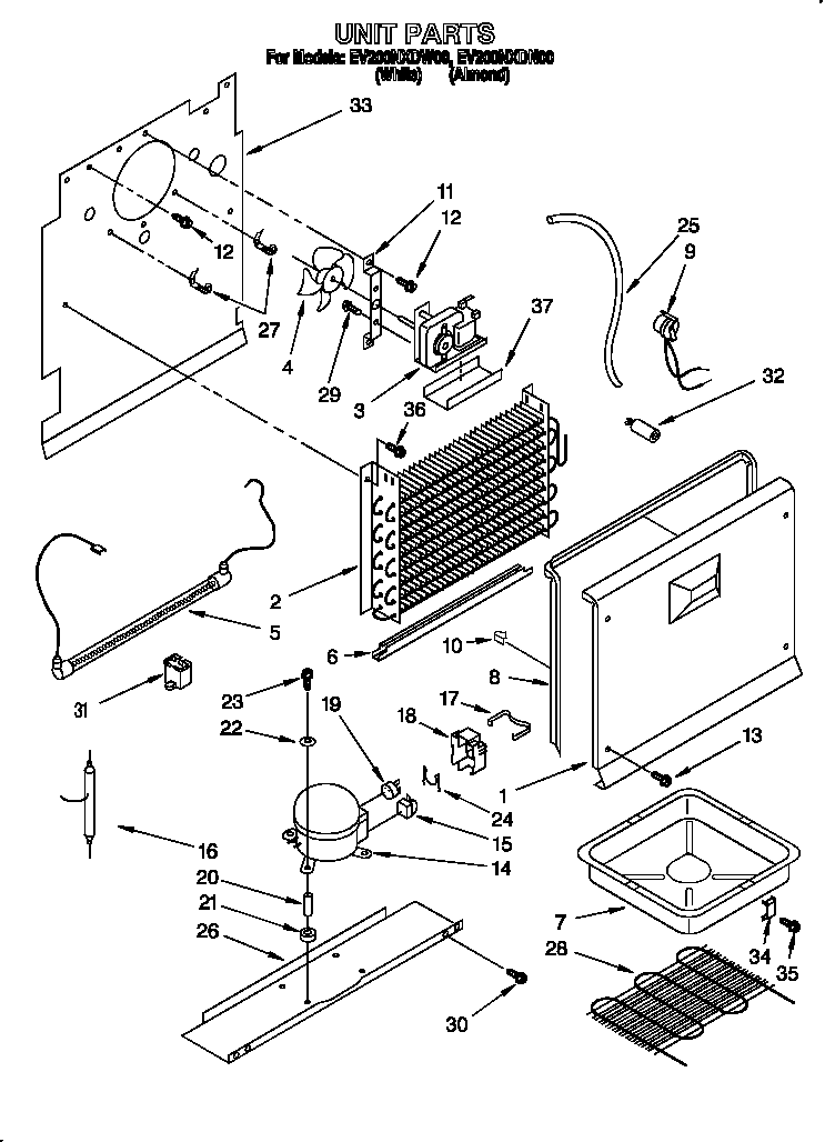 Whirlpool EV200NXDN00 unit diagram