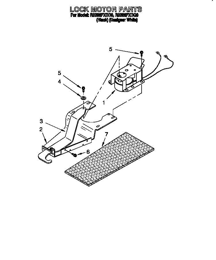 Whirlpool RS386PXBQ0 lock motor diagram