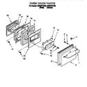 Whirlpool RS385PCBW0 oven door diagram