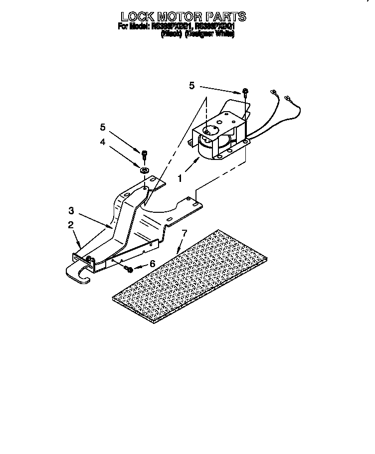 Whirlpool RS386PXBQ1 lock motor diagram