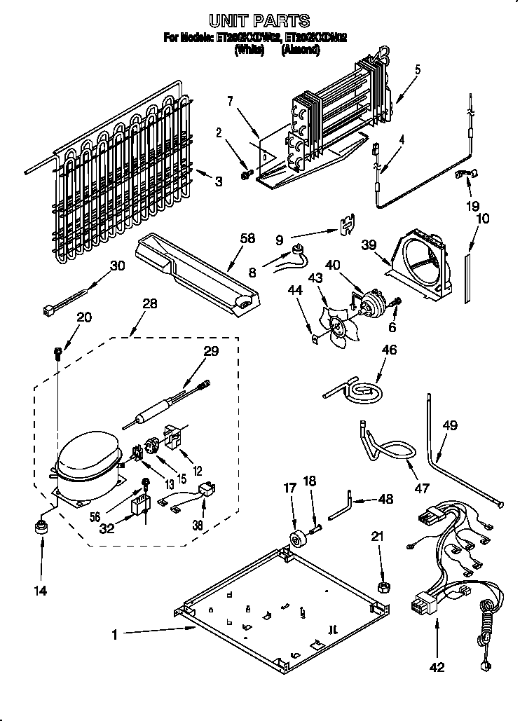 Whirlpool ET20GKXDN02 unit diagram
