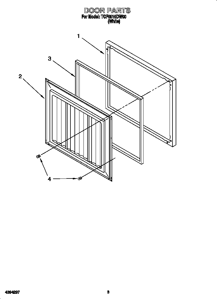 Whirlpool TCF0510DW00 door diagram