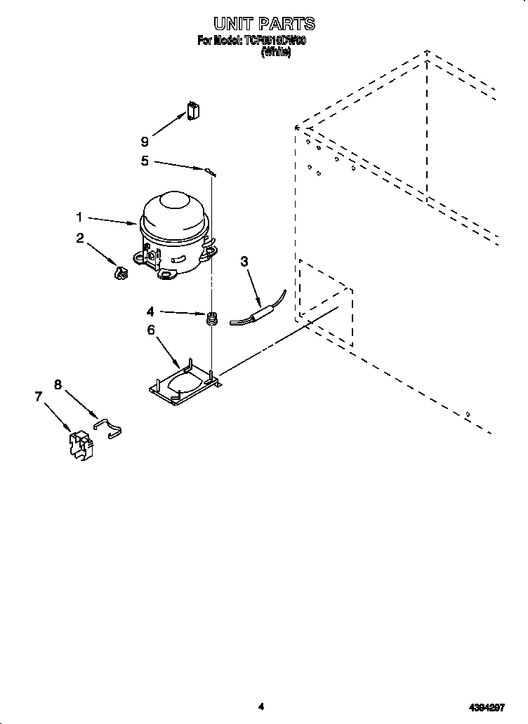 Whirlpool TCF0510DW00 unit diagram