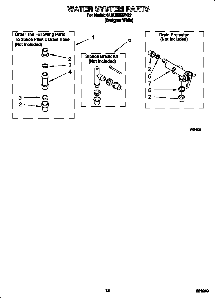 Whirlpool 6LSC9255BQ2 water system diagram