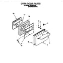 Whirlpool RS310PXBH0 oven door diagram