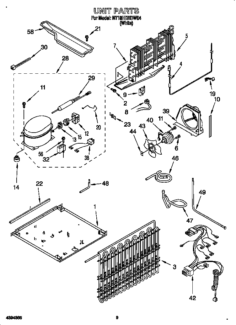 Roper RT18HDXDW04 unit diagram
