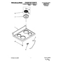 KitchenAid KERS507YWH3 cooktop diagram