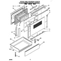 KitchenAid KESH307BBL2 door and drawer diagram