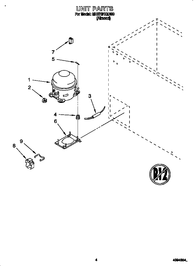 Whirlpool EH070FXEN00 unit diagram