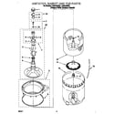 Whirlpool LSR6132EZ0 agitator, basket and tub diagram
