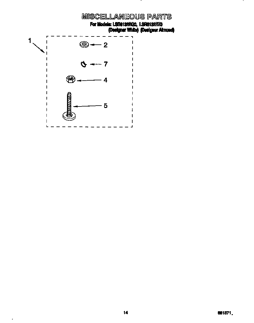 Whirlpool LSR6132EZ0 miscellaneous diagram