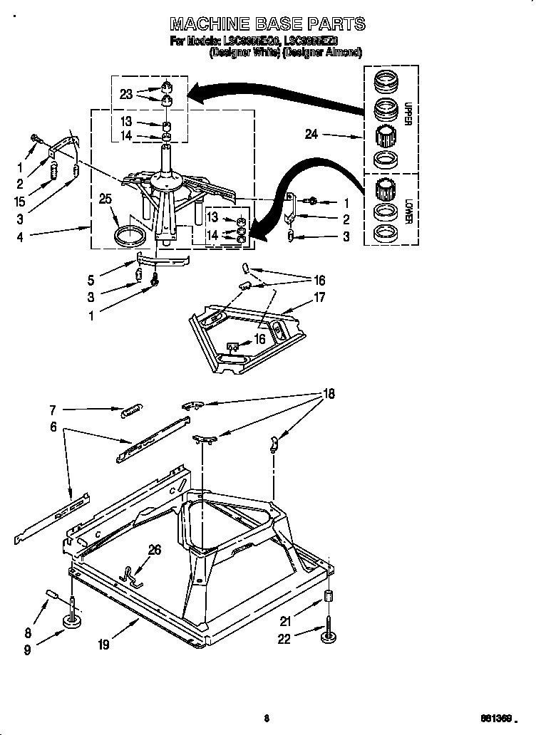 Whirlpool LSC9355EZ0 machine base diagram