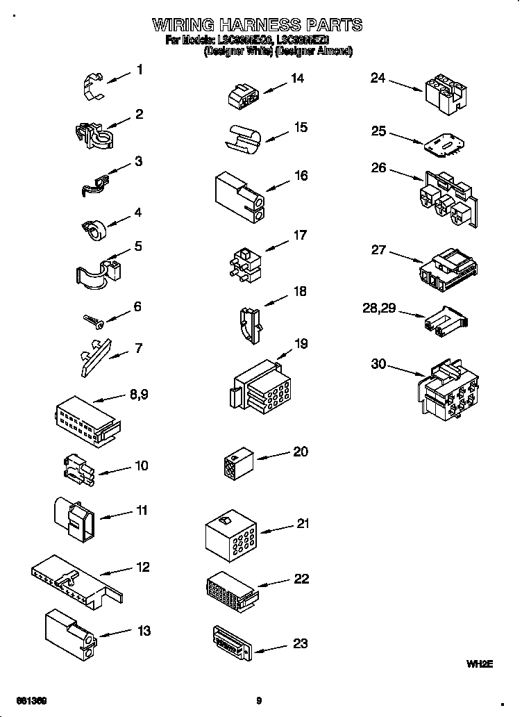 Whirlpool LSC9355EZ0 wiring harness diagram