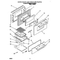 Whirlpool SF5140EYW2 oven door and broiler diagram