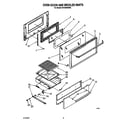 Whirlpool SF316PERW0 oven door and broiler diagram