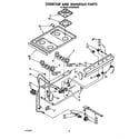Whirlpool SF316PERW0 cooktop and manifold diagram