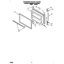 Roper RT18BKXDN01 freezer door diagram