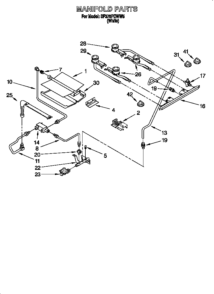 Whirlpool SF370PEWW5 manifold diagram