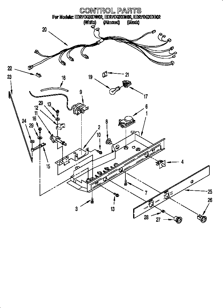 Whirlpool ED27DQXDN02 control diagram