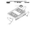 Roper FGS385BL4 cooktop and control panel diagram