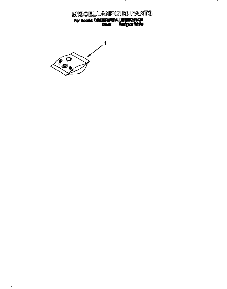 Whirlpool DU925QWDB4 miscellaneous diagram