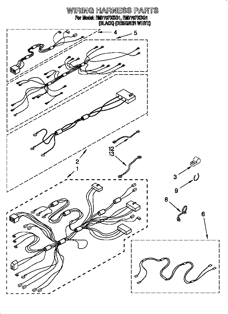 Whirlpool RM770PXBQ1 wiring harness diagram