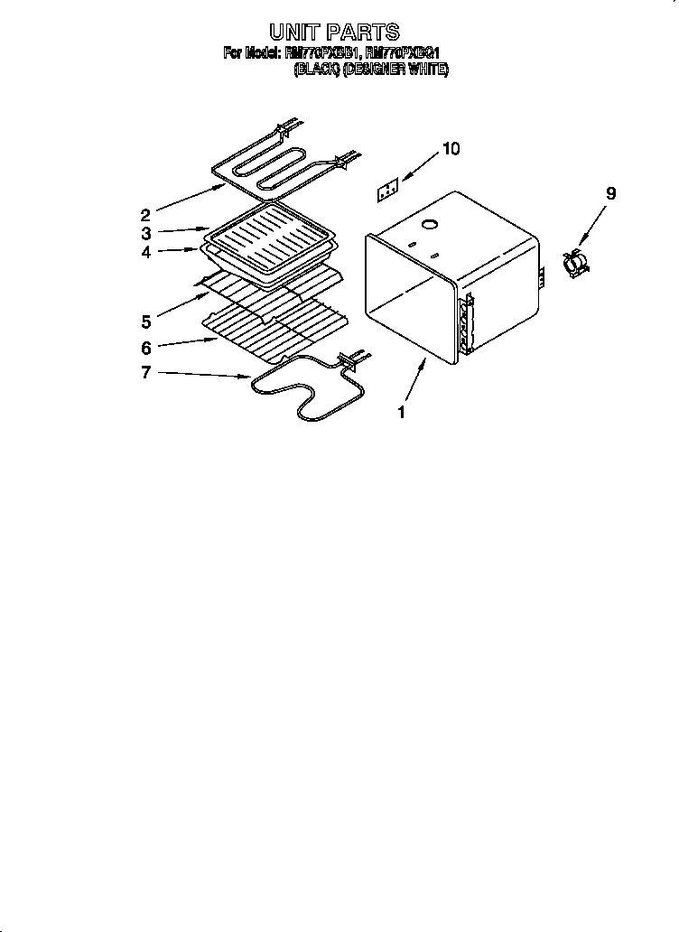 Whirlpool RM770PXBQ1 unit diagram