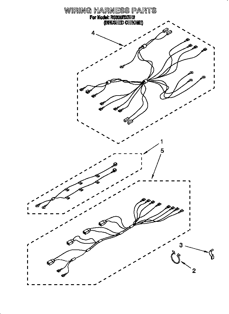 Whirlpool RS600BXBH2 wiring harness diagram