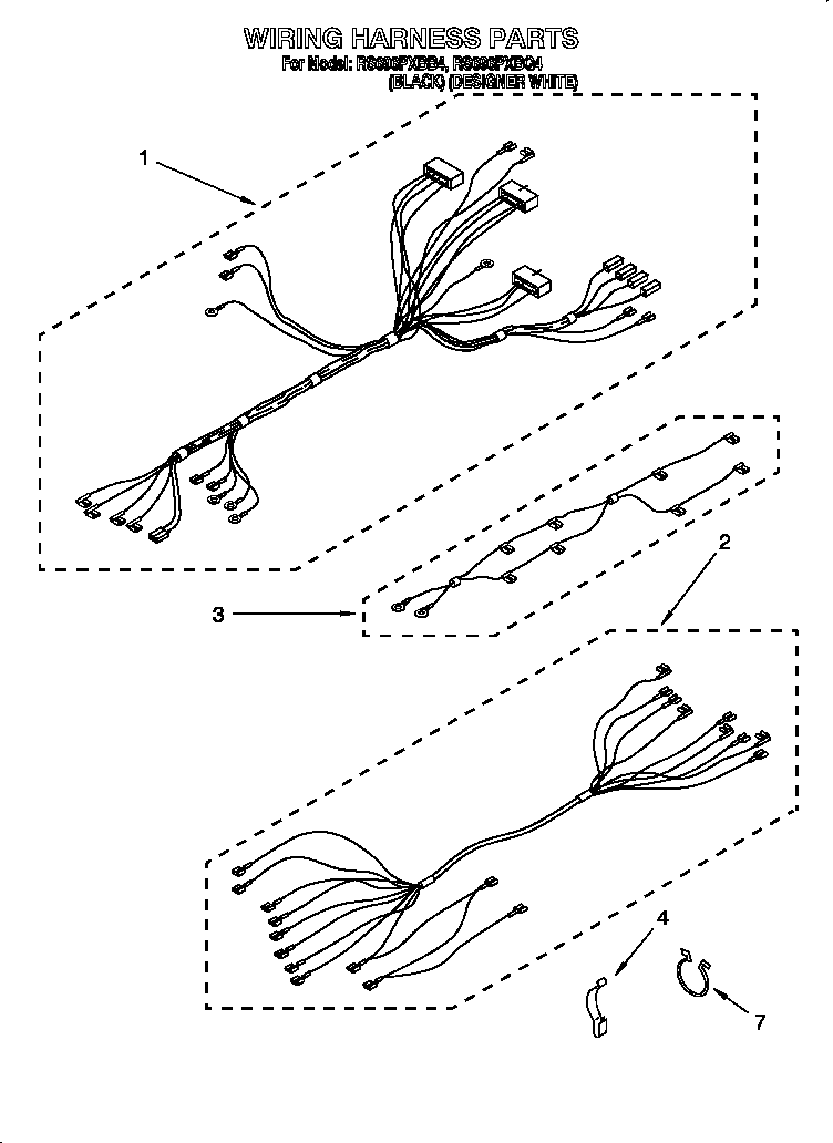 Whirlpool RS696PXBB4 wiring harness diagram