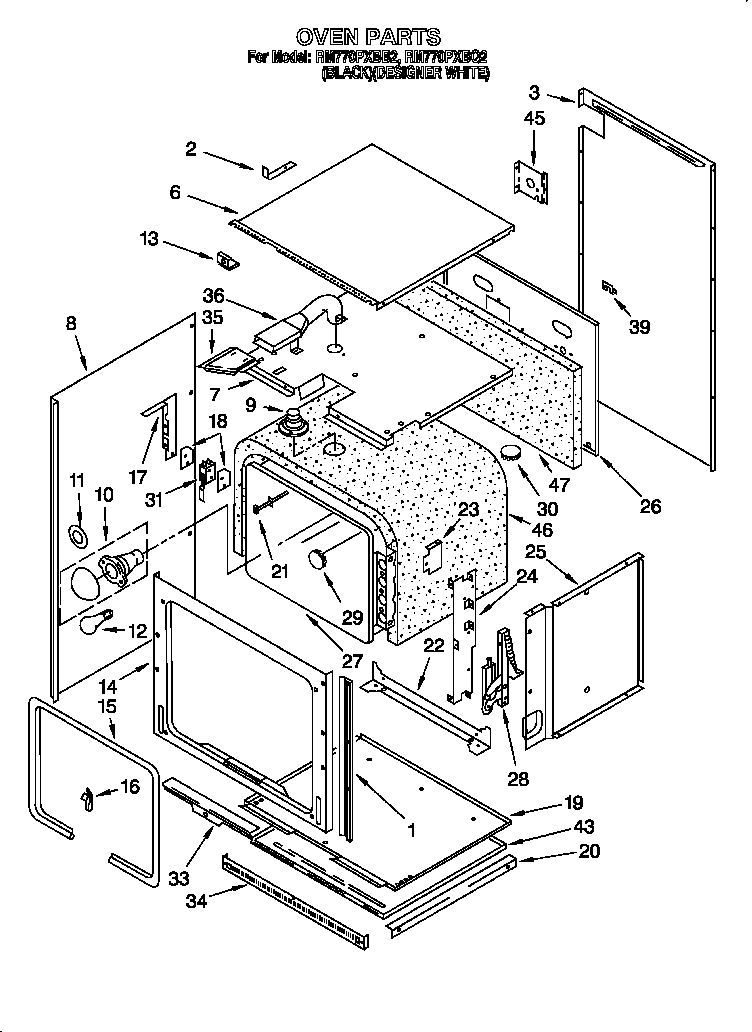 Whirlpool RM770PXBQ2 oven diagram