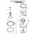 Whirlpool LBR5232EQ0 agitator, basket and tub diagram