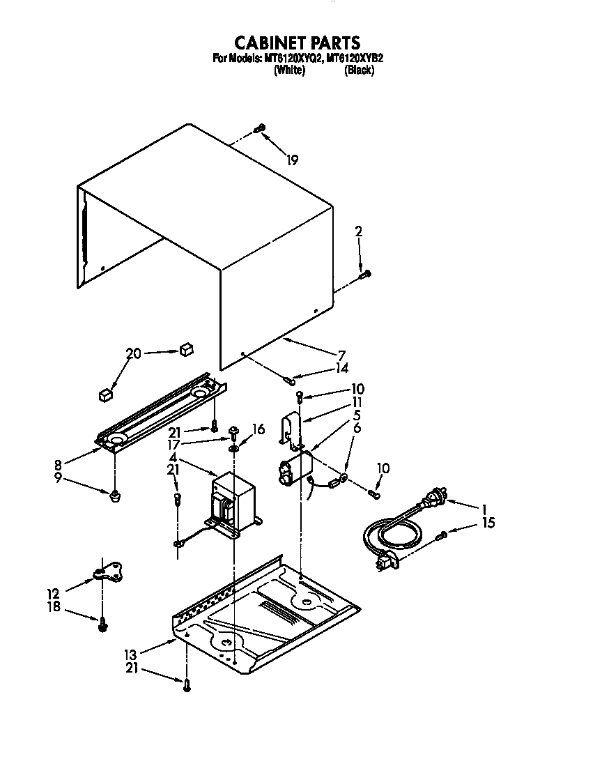 Whirlpool MT6120XYQ2 cabinet diagram