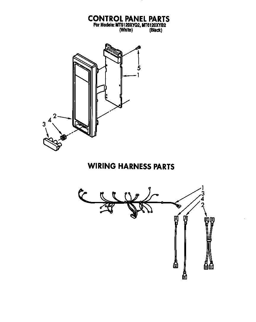 Whirlpool MT6120XYQ2 control panel diagram
