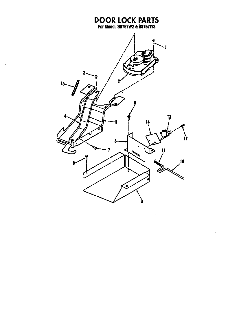 Roper S8757W2 door lock diagram