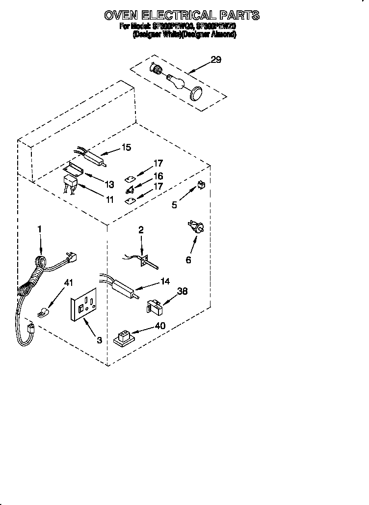 Whirlpool SF388PEWQ0 oven electrical diagram