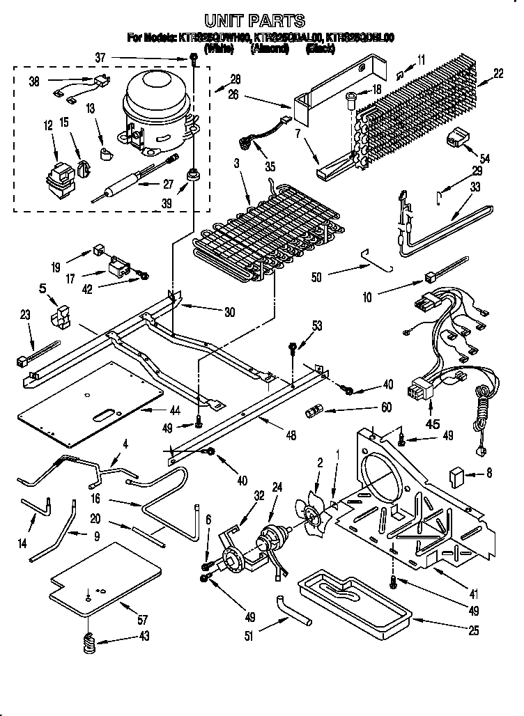 KitchenAid KTRS25QDBL00 unit diagram