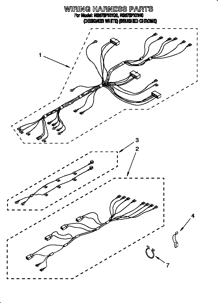 Whirlpool RS675PXBQ0 wiring harness diagram