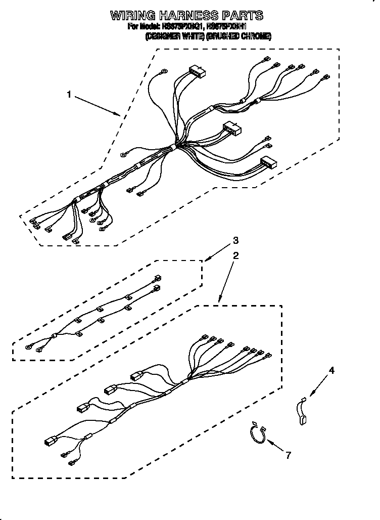 Whirlpool RS675PXBH1 wiring harness diagram