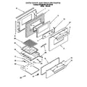 Whirlpool SF5140EYN5 oven door and broiler diagram
