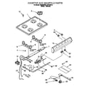 Roper FGP215VW6 cooktop and manifold diagram
