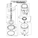 Whirlpool LXR7144EZ0 agitator, basket and tub diagram
