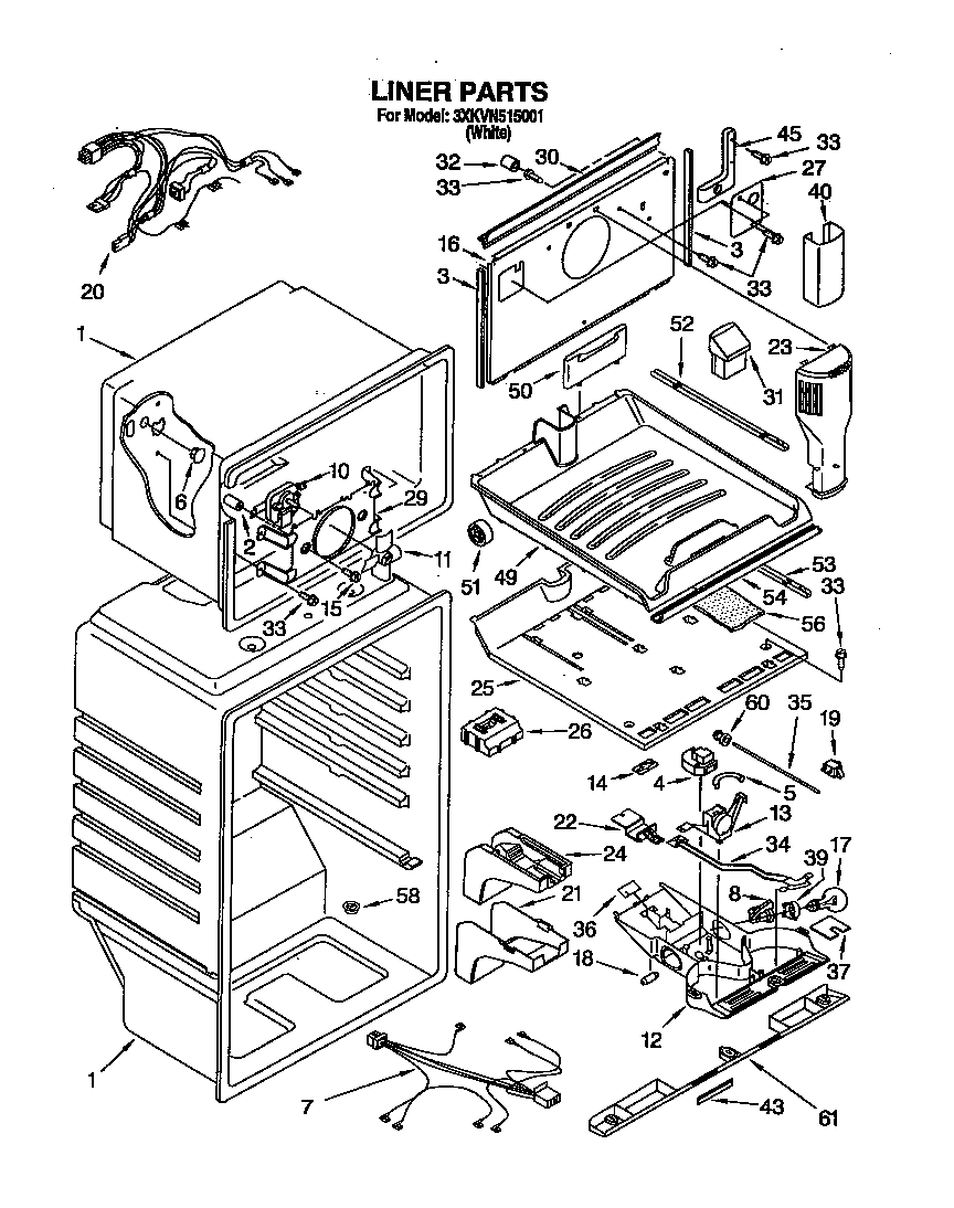 Bauknecht 3XKVN515001 liner diagram