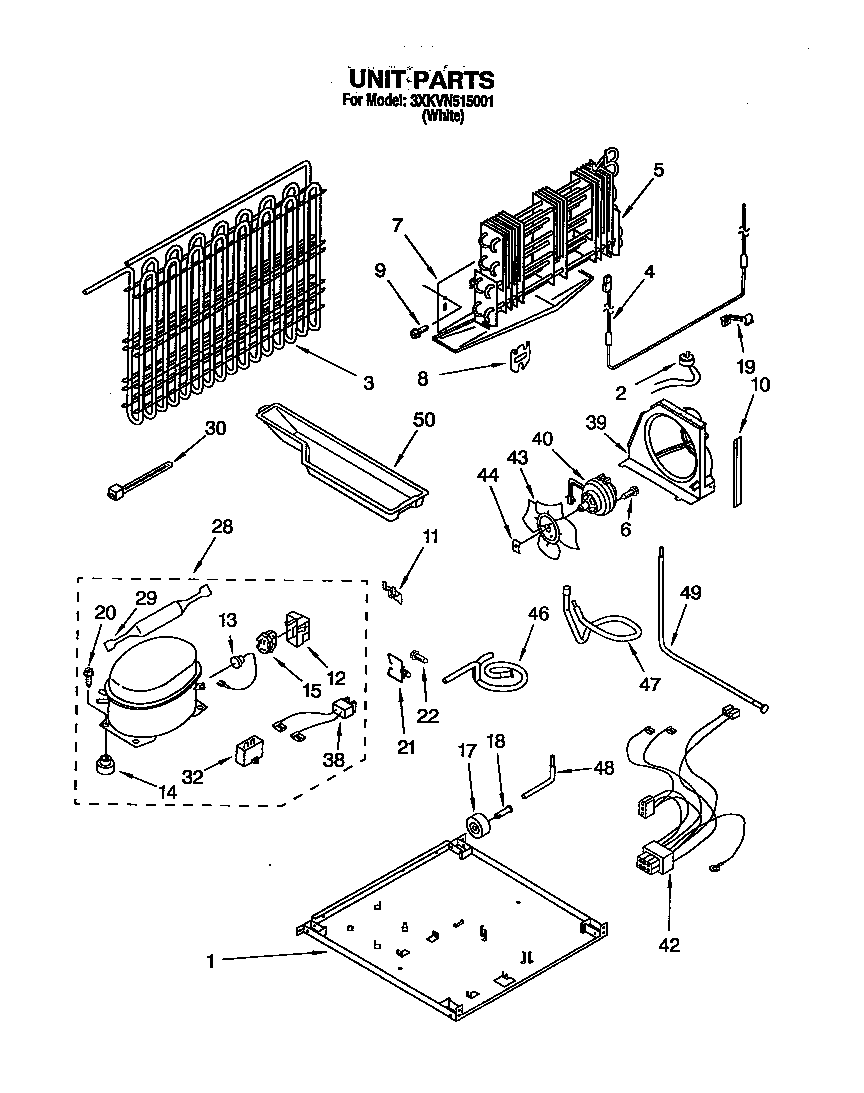 Bauknecht 3XKVN515001 unit diagram