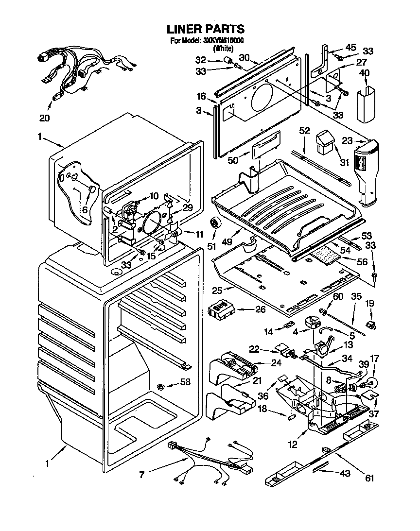 Bauknecht 3XKVN515000 liner diagram