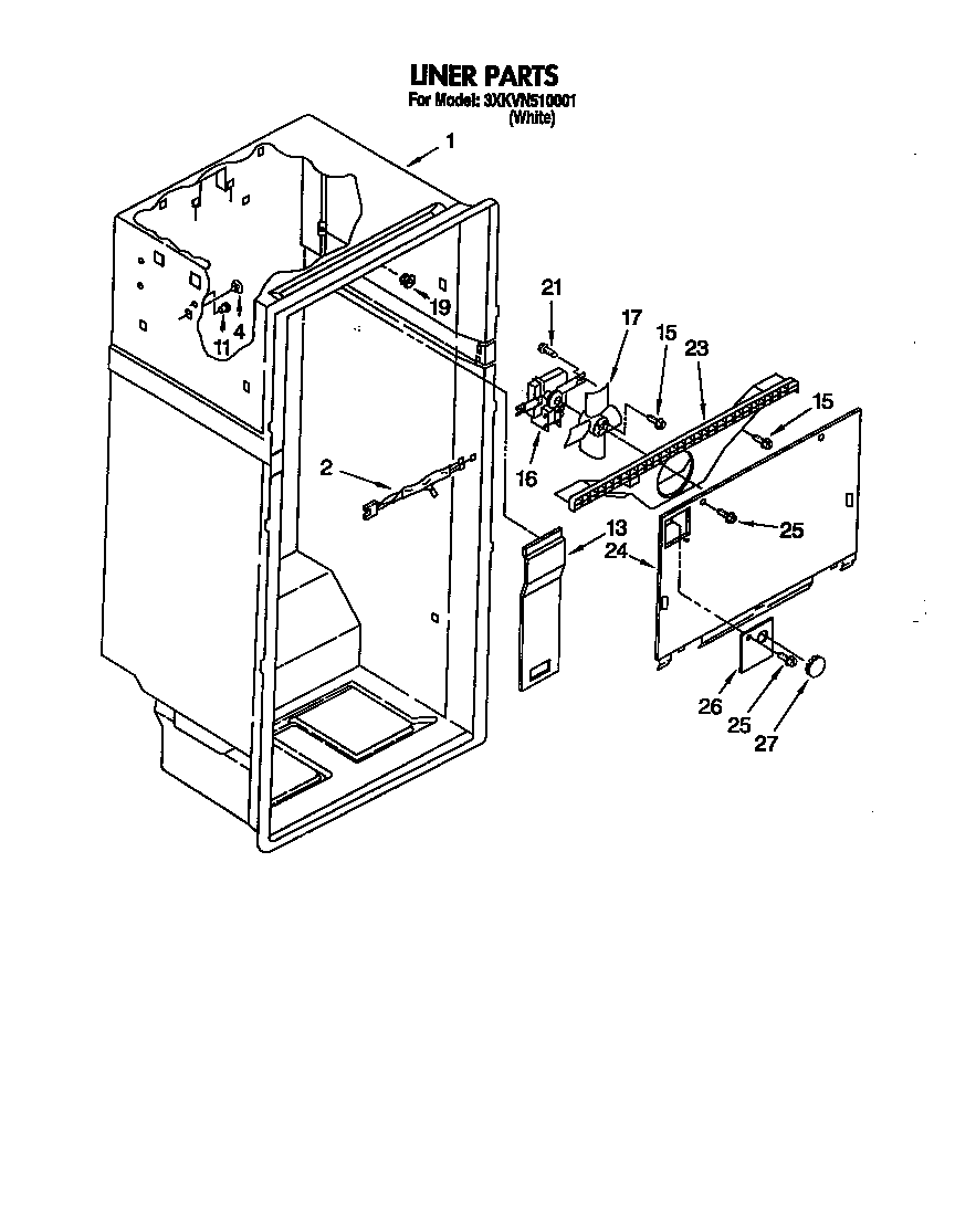 Bauknecht 3XKVN510001 liner diagram