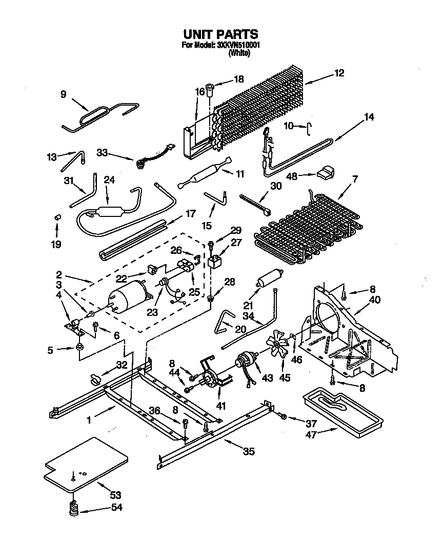 Bauknecht 3XKVN510001 unit diagram