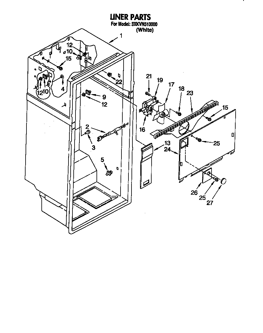Bauknecht 3XKVN510000 liner diagram