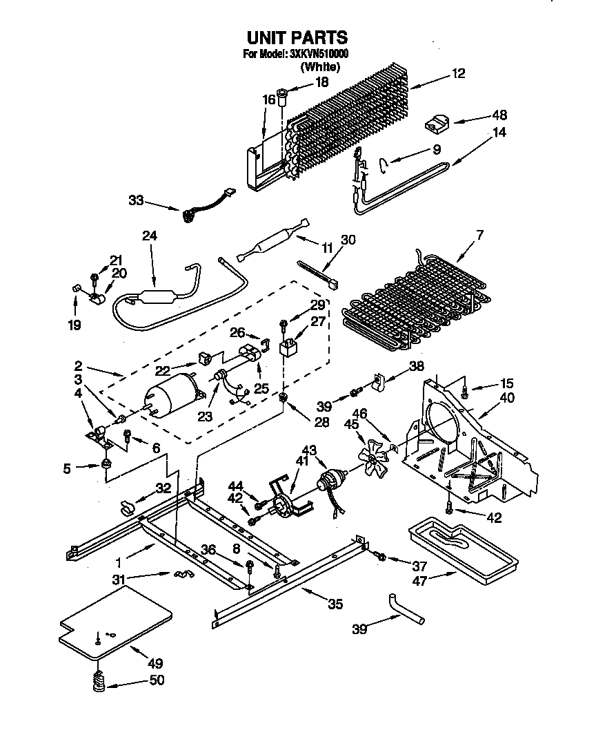 Bauknecht 3XKVN510000 unit diagram