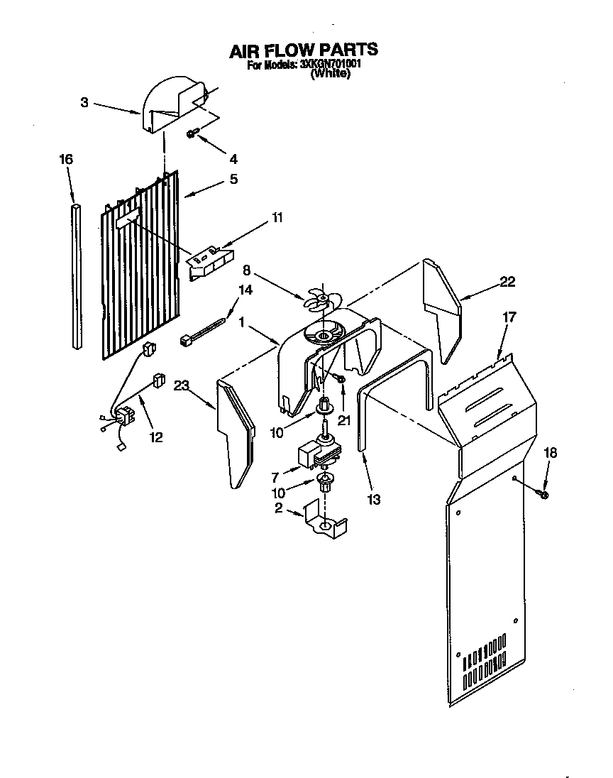 Bauknecht 3XKGN701001 air flow diagram