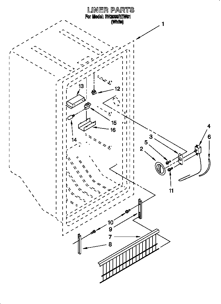 Roper RV2099REW01 liner diagram